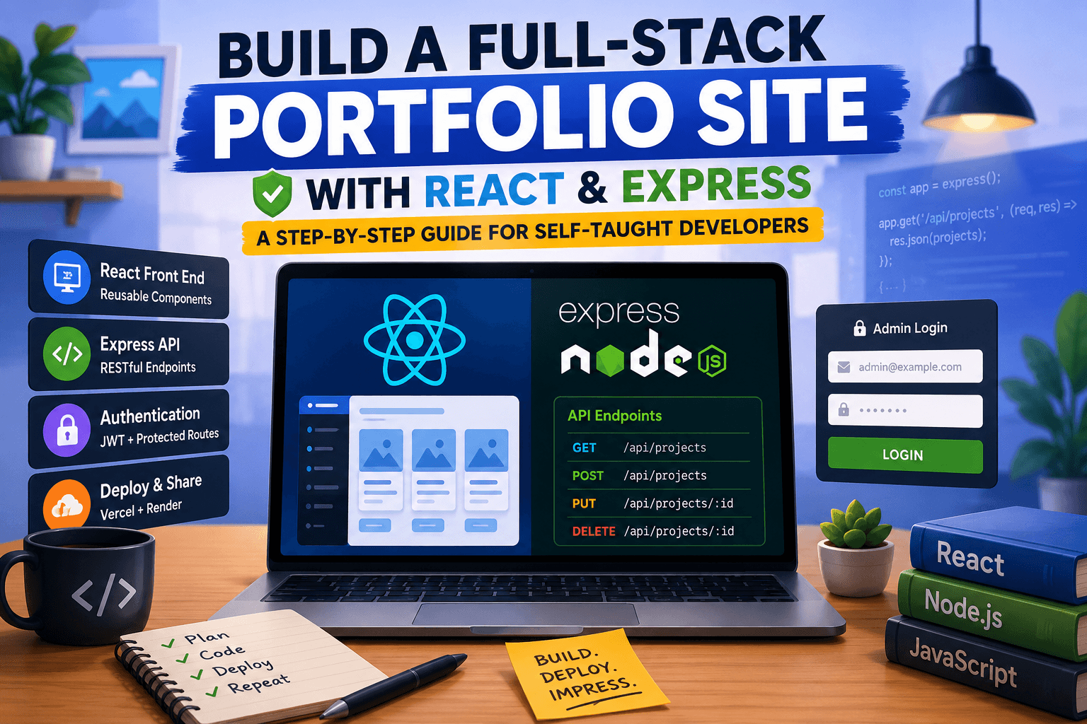 Build a Full-Stack Portfolio Site with React and Express: A Step-by-Step Guide for Self-Taught Developers